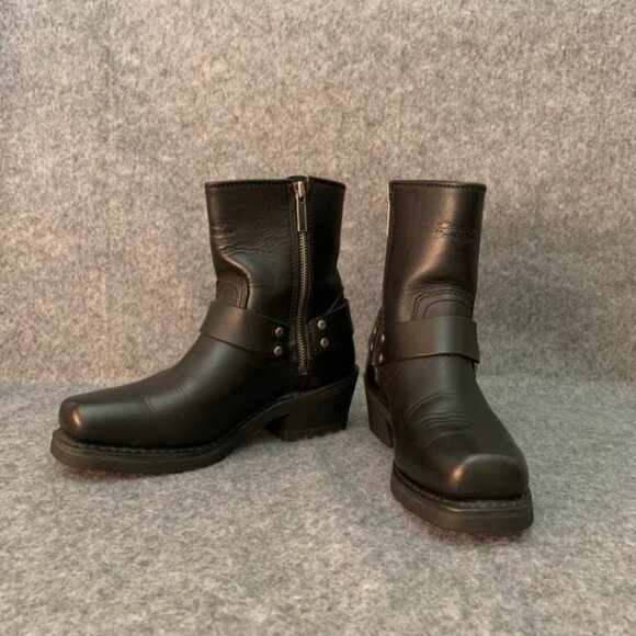 Harley Davidson Women's Full Grain Leather Upper El Paso Black Boots - Picture 4 of 12